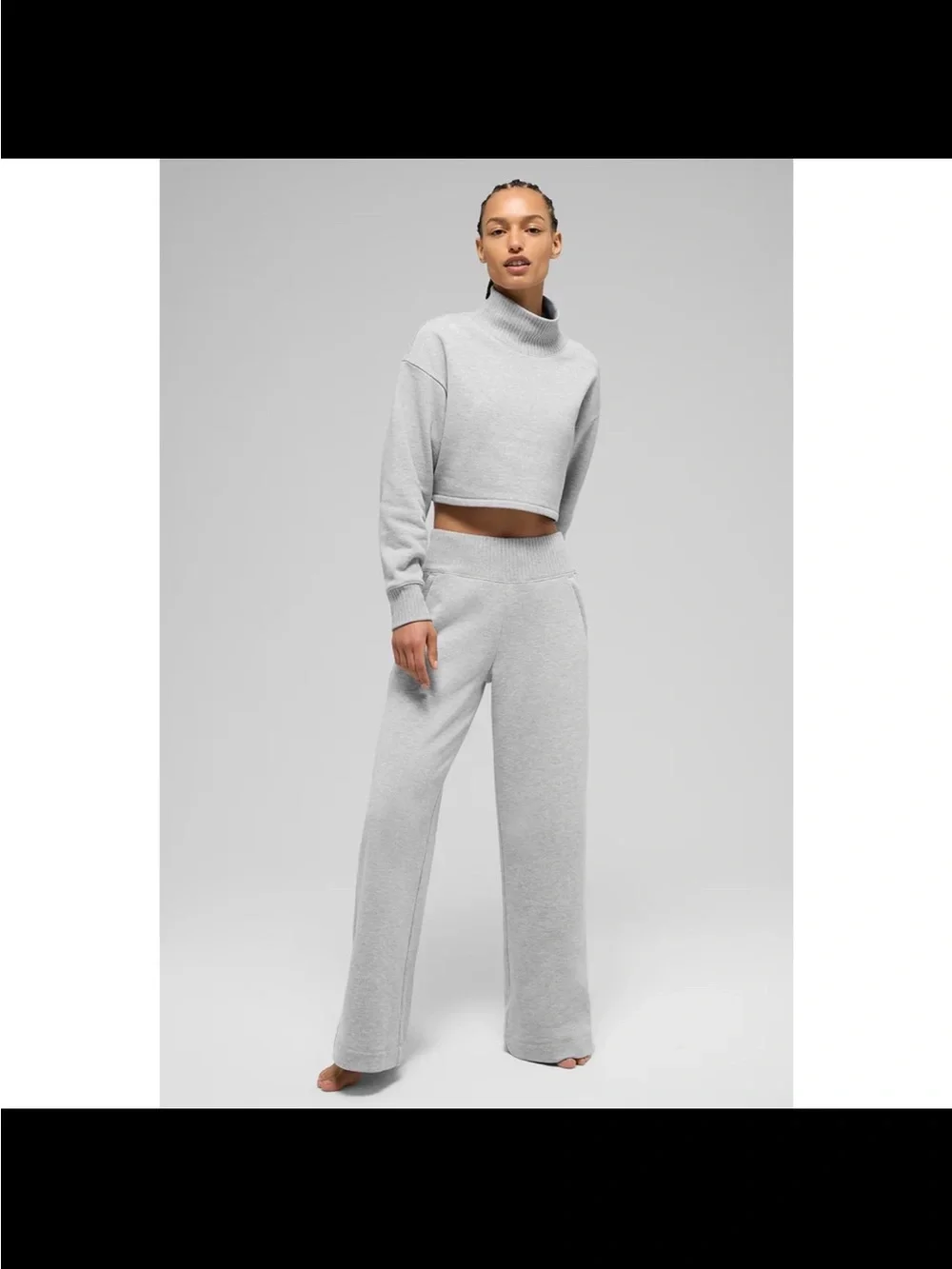 ALO Yoga serenity Heather gray flare Pants
